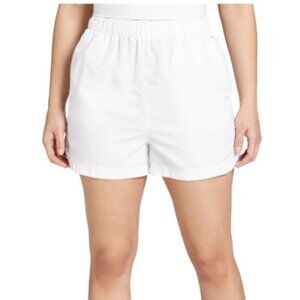 DSG High Rise 3" in Notched Woven Shorts Water Repellent Pure White Large NWT
